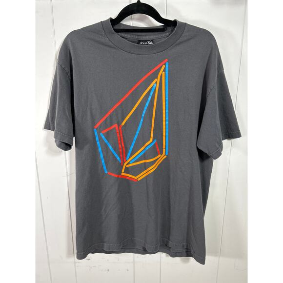 Vintage 90s Y2K Volcom Stone T- Shirt Size Large Gray Skate Tee Surf Brand - Picture 1 of 4